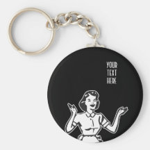 Retro Busy Housewife Key Chains