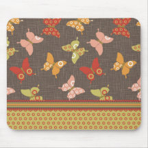 Retro Butterflies Mousepad