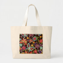 Retro Butterflies Tote Bag