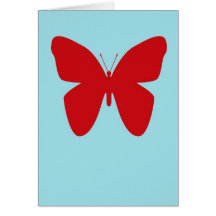 Retro Butterfly- Blank  Cards