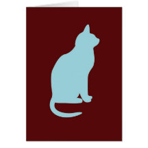 Retro Cat - Blank  Greeting Cards