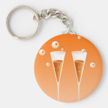 Retro Champagne Key Chains