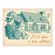Retro Change of Address Postcard