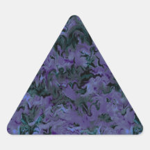 Retro Charcoal Purple Abstract Sticker