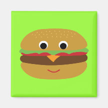 Retro Cheeseburger Refrigerator Magnet