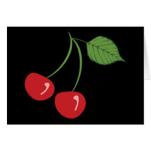 Retro Cherries Card
