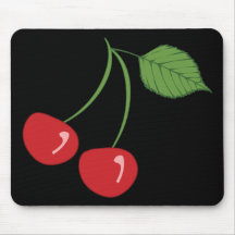 Retro Cherries Mouse Pads
