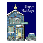 Retro Christmas on Main Street Post Cards