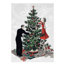 Retro Christmas Tree Invite