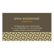 Retro!Circles Brown, Orange, Beige and Aqua Business Card