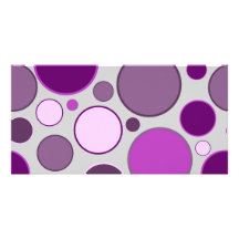 retro circles custom photo card