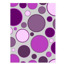 retro circles post card