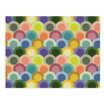 Retro Circles Postcard