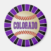 RETRO COLORADO BASEBALL REFRIGERATOR MAGNET