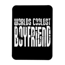 Retro Cool Boyfriends : Worlds Coolest Boyfriend Rectangle Magnet