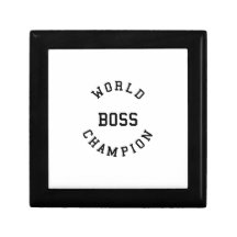 Retro Cool Gifts for Bosses : World Champion Boss Jewelry Boxes