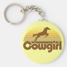 Retro Cowgirl Keychain