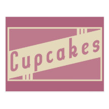 retro cupcakes postcards