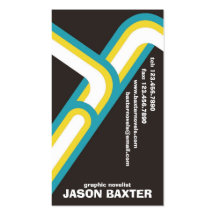 Retro Curves - Style 5 Business Card