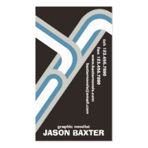 Retro Curves - Style 6 Business Cards