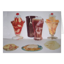 Retro diner food card