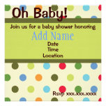 Retro Dots Baby Shower Invitation