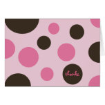 Retro Dots Thank You Card (Blank)