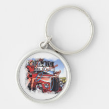 Retro Drive Inn Keychains