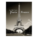 retro eiffel tower post card
