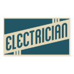 retro electrician business card
