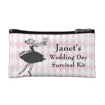Retro Engaged II Personalised Cosmetic Bag