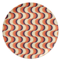 Retro Fifties Seamless Abstract Art 2 Dinner Plate