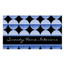 Retro Flair Business Card, Soft Blue