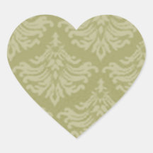 Retro Flourish Sage Green Stickers