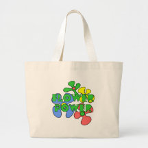 Retro Flower Power Tote Bag