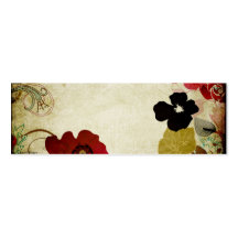 Retro flowers Business Card