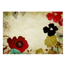 Retro flowers Business Card