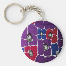 Retro Flowers Keychains