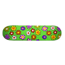 Retro Flowers Skateboard
