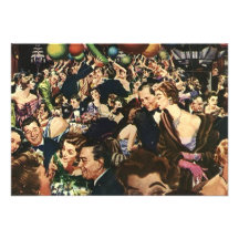 Retro Fun Large Party Gathering Parties Invitation