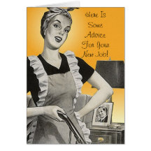 Retro Funmy Advice Congratulations New Job Card