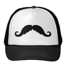 Retro Funny Black Handlebar Mustache Trucker Hat