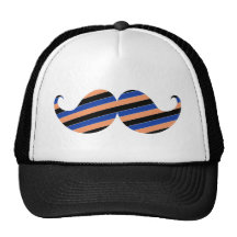 Retro Funny Black Handlebar Mustache Trucker Hats