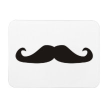 Retro gentelman moustaches hipsters magnet