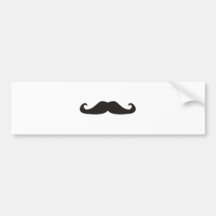 Retro gentelman moustaches illustration bumper stickers