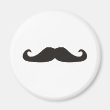 Retro gentelman moustaches illustration refrigerator magnets
