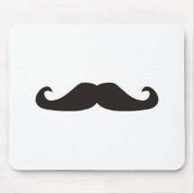 Retro gentelman moustaches illustration mousepads