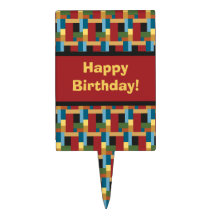 Retro Geometric Colourful Chic Birthday Party
