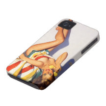 Retro Gil Elvgren Telephone Pinup girl iphone case Case-Mate iPhone 4 Cases