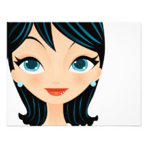 Retro Girl Invitation